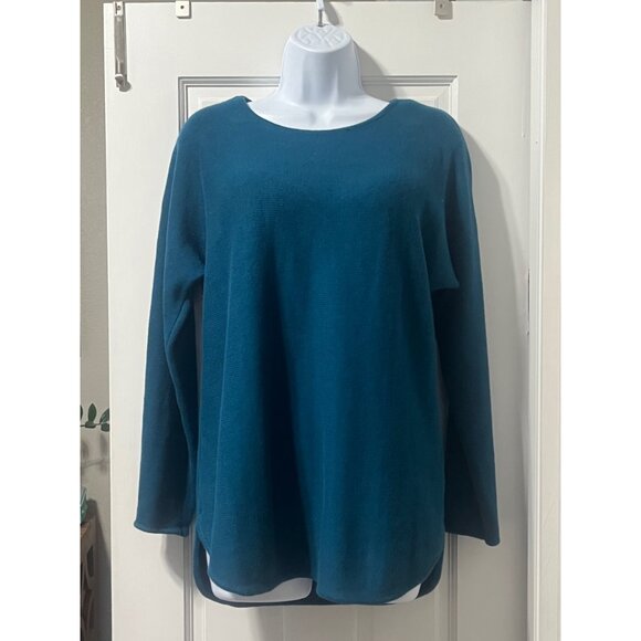Michael Kors Teal Tunic-length Sweater, Size Medium - Picture 3 of 9